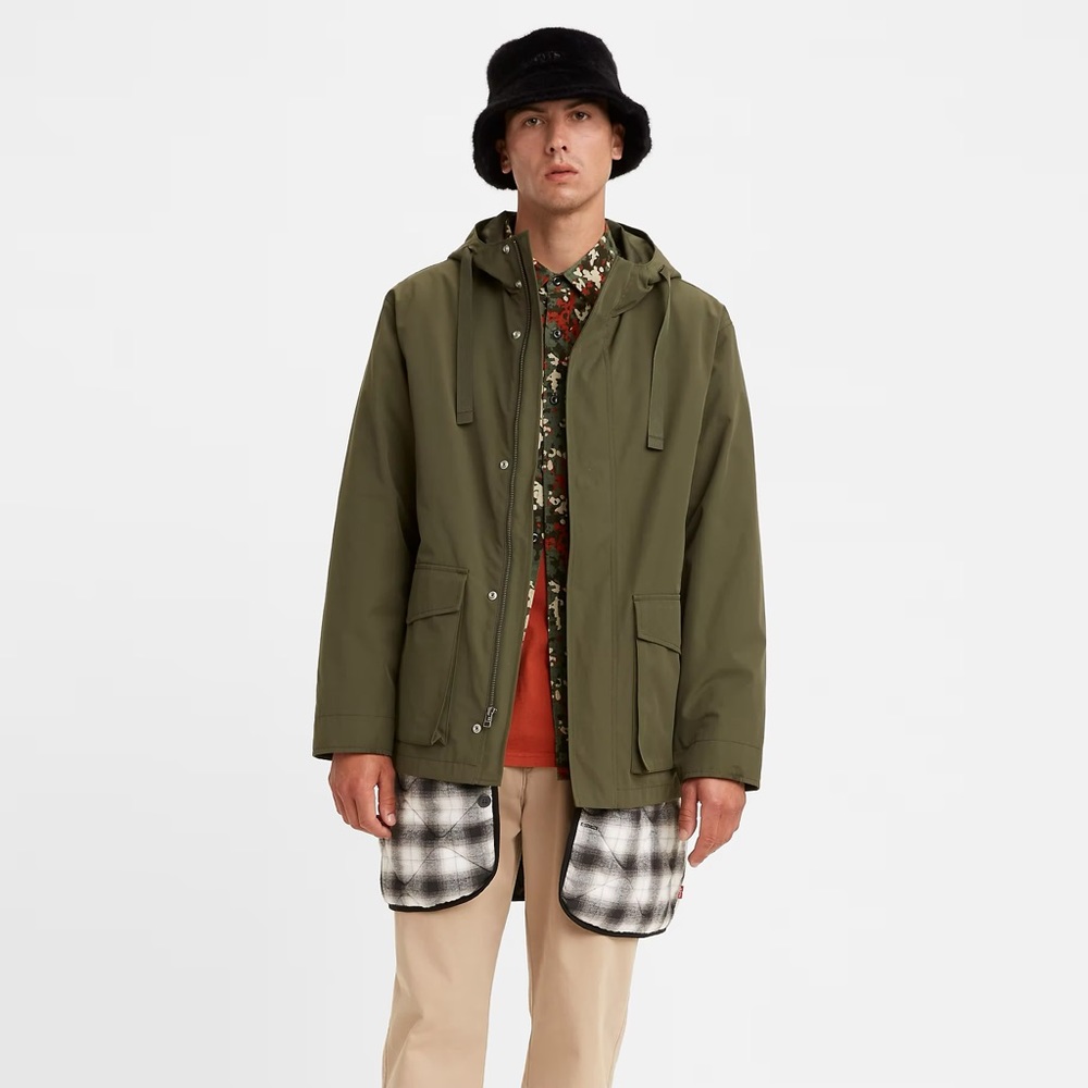 Levi's Men's Folsom Utility Jacket Thermore Insulation Forest Green XXL